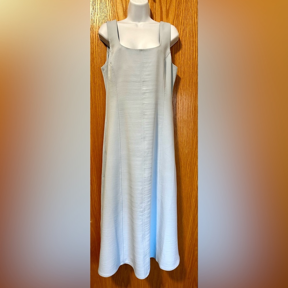 JOIE SCOOP NECK FLARE DRESS IN MIST BLUE. Women’s 10. - Picture 2 of 6